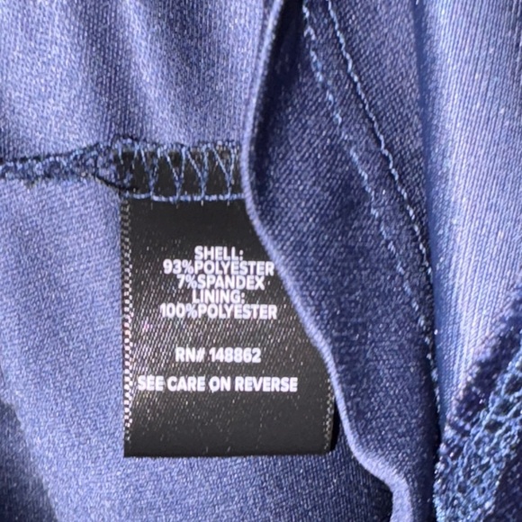 Torrid At The Knee Embossed Blue Velvet Sweetheart Mini Dress Torrid Sz 3 Sz 3X - Picture 10 of 10